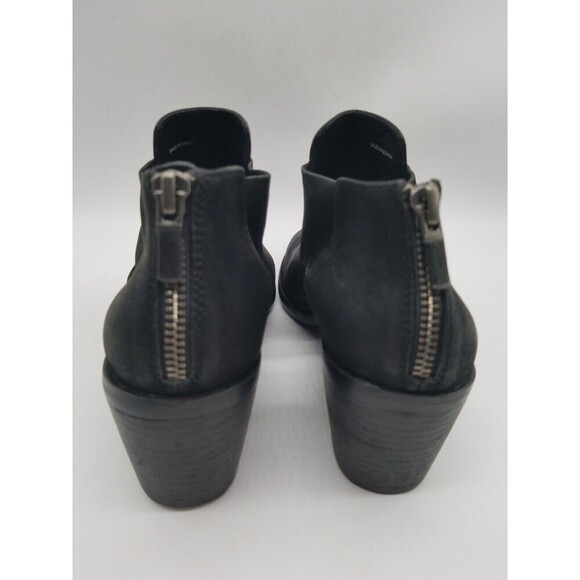 Eileen Fisher Womens Black Leather Walt Cross Cut Out Ankle Booties 8.5 - Picture 5 of 7